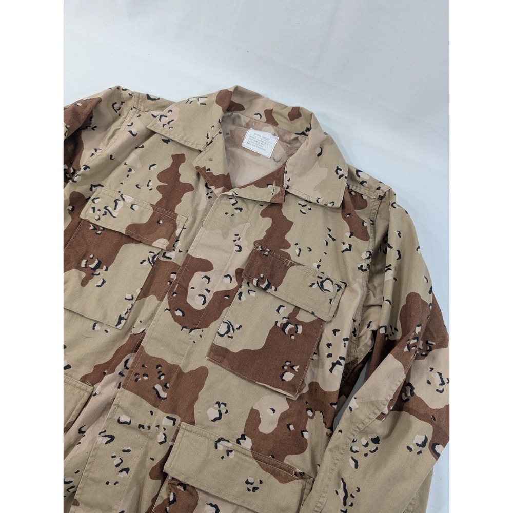 Desert Storm US Military BDU 6-Color Desert Chip Camo Coat Shirt Small Short
